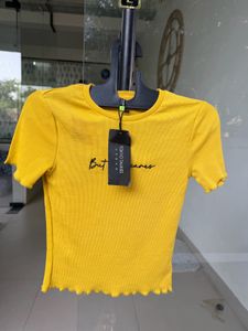 Yellow Graphic Print T-Shirt