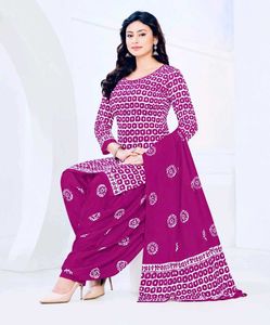 Purple Pure Cotton Suit