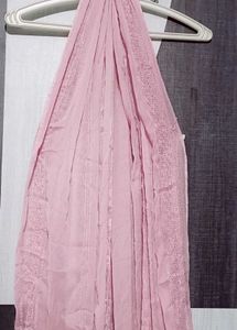 Pink Embroidered Stylish Scarf