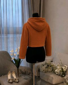 Burnt Orange Crop Hoodie 🍂