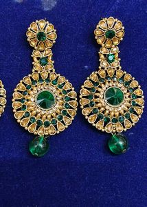 Elegant Gold Tone Dangle Earrings