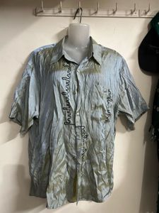 Men's Short Sleeve Embroidered Shirt