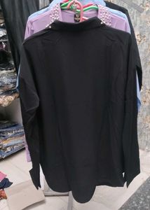 Stylish Black Embellished Shirt