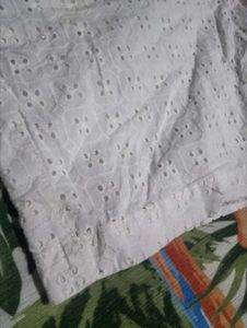 Chic White Eyelet Shorts