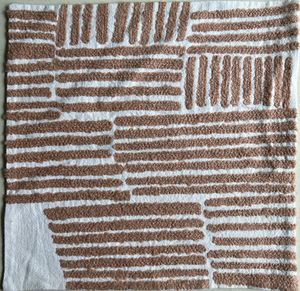 45x45 White & Pink Designer Cushion Cover