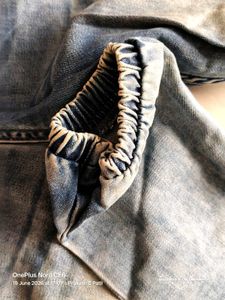 7-8 Yrs, 22" Waist Kids Blue Denim Cargo Joggers
