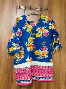 Vibrant Floral Print Kurta Set