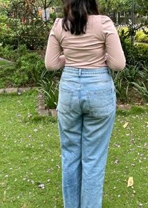 Light blue Baggy Denim For Women