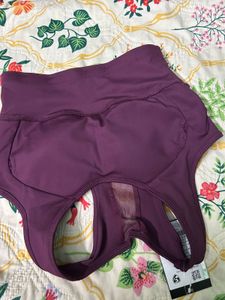 New Purple Padded Sports Bra with Mesh Back