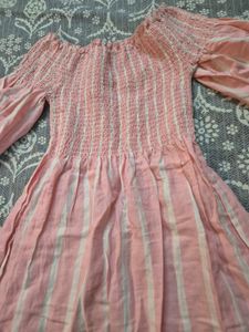Striped Off-Shoulder Dress