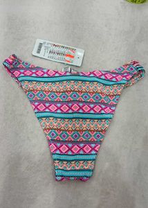 Vibrant Geometric Print Bikini Bottom
