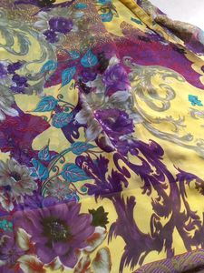 Vibrant Yellow Floral Saree