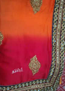 Stunning Ombre Saree with Embellished Border