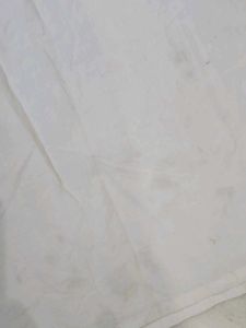 White Kurta with Blue Embroidery