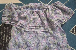 Floral Off-Shoulder Tiered Dress