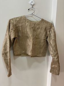 Elegant Black Skirt with Golden Embroidery