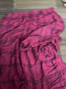 Maroon Plaid Palazzo Pants