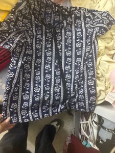 Boho Floral Print Off-Shoulder Top