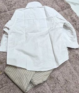 Boys Striped Pant Shirt Set with Bowtie
