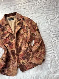 Vintage Floral Print Blazer