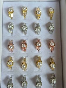 Rose Gold Plated Pearl Finger Rings