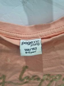 Peach "Stay Happy" Graphic Tee