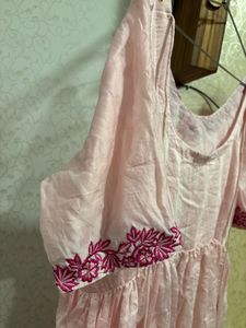 Beautiful Pink Anarkali Kurta Set with Dupatta