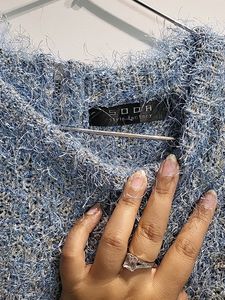Party Wear Sky Blue Sweater