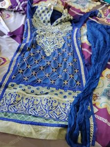 Elegant Blue Embroidered Kurta Set