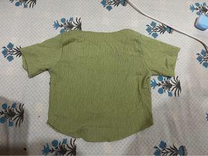 Chic Square Neck Textured Cropped Top