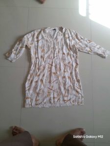 OFF WHITE PRINTED TUNIC TOP