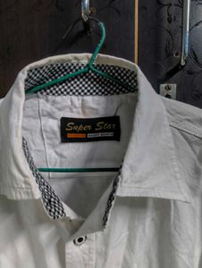 Men's White Casual Shirt