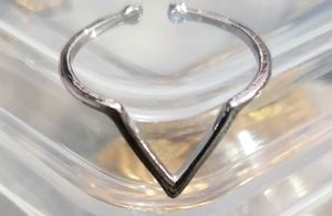 Silver V Ring