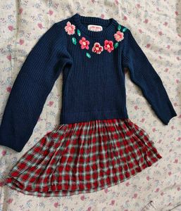 Navy Blue woolen Dress