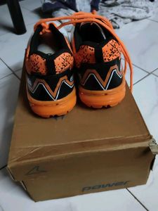 Men's White &amp; Orange Circket Sport Shoes