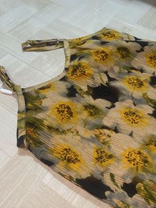 Floral Maxi Dress with strap to tighten up size m
