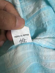 Snitch Men's Light Blue Checkered Shirt