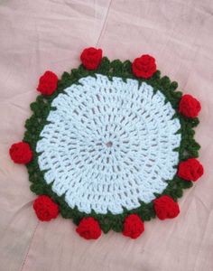 Handmade Crochet Floral mini Coasters