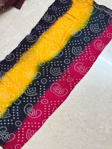 Multicolor Bandhani Navratri Dupatta