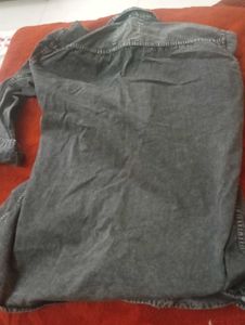 Men's Charcoal Washed Denim Shirt