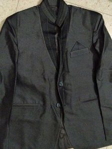 Sleek Black Bandhgala Suit Set