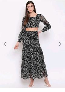Ashnaina Floral Skirt Top Coord Set