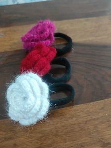 Set of 3 Handmade Floral Hair Clips
