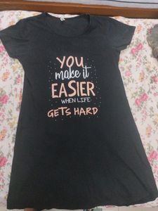 Black Colour Short Nighty