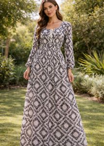 Elegant Printed Maxi Dress