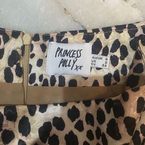Y2K Satin Leopard Print Mini Skirt