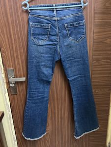 Stylish Ripped Flare Jeans