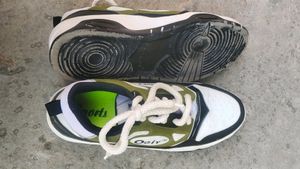 Stylish Olive &amp; White Sneakers