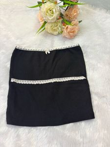 Black Lace Trim Cami Top