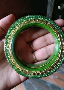 Green bangles or kade
